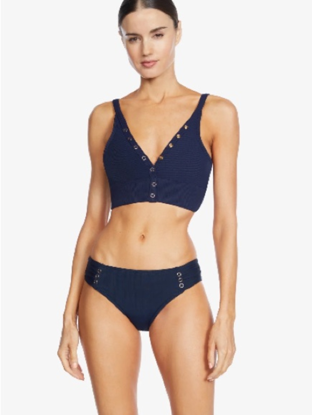 Robin Piccone Navy AMY HALTER TOP, NWT S
